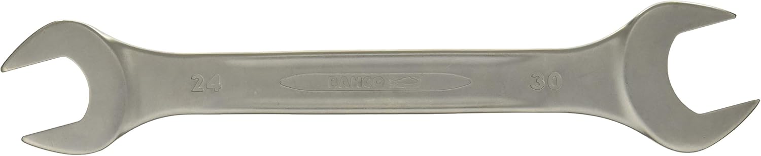 Bahco 6M-24-30 IR6M-24-30 15 Degree Angled Metric Double Open End Wrench, Silver, 24 x 30 mm