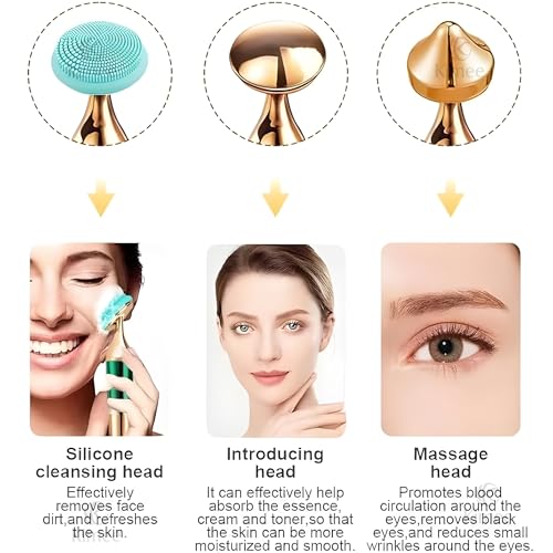 Image of KIMEE 3-in-1 Electric Facial and Neck Massager for Women | Anti Wrinkle and Anti Aging Beauty Device with Vibration Massage Modes | Face Slimming, Sculpting, Firming, Tightening, Smoothing Tool