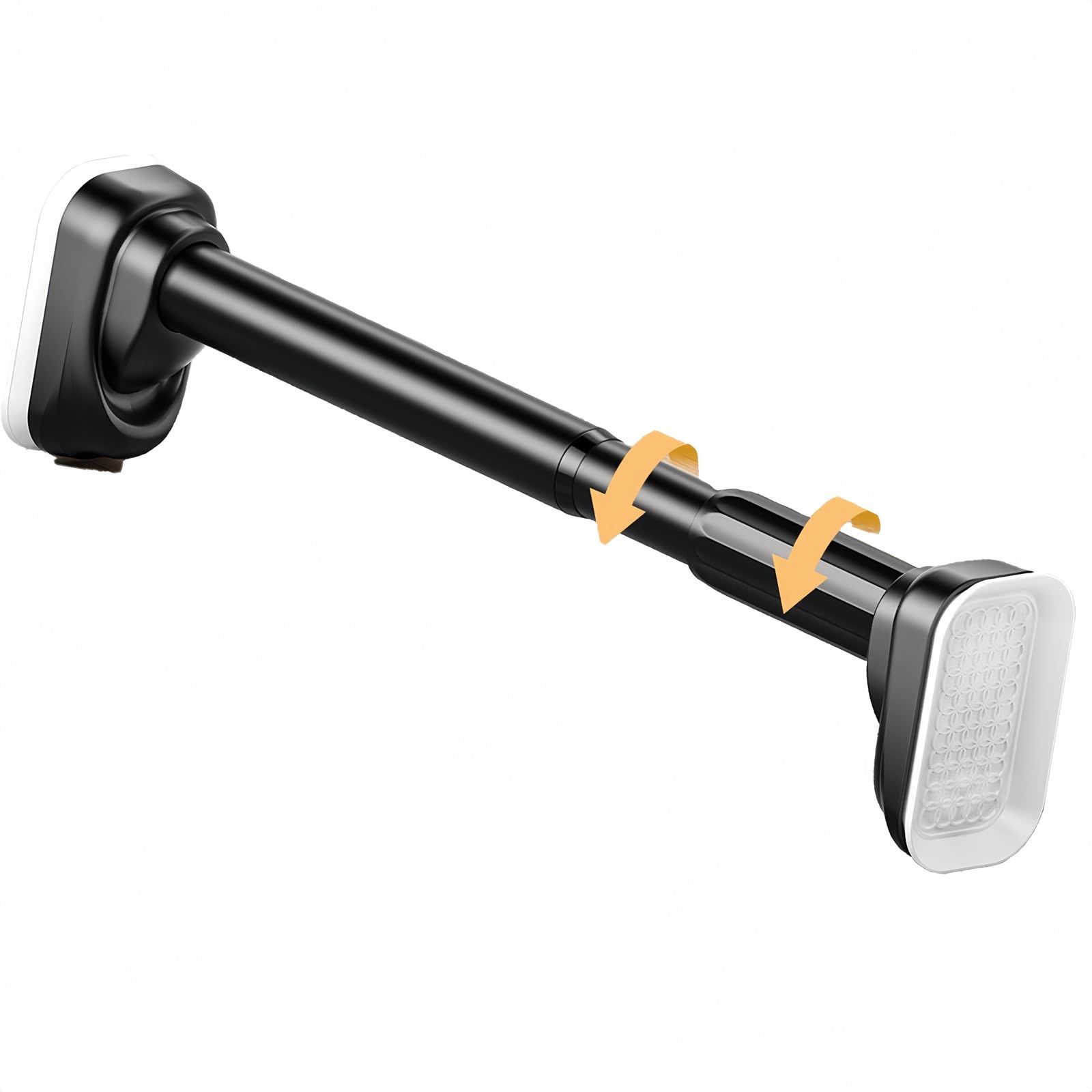 WQPMNYG Adjustable Stainless Steel Tension Rod - No Drill Shower Curtain Rod, Extendable & Non-Slip, Perfect for Bathroom, Kitchen, and Cupboard (Black, 410-500cm)