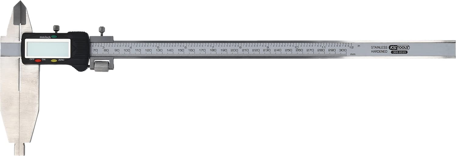 KS Tools 300.0559 Werkstatt-Messschieber ohne Spitzen digital, 0-300mm, Farbe