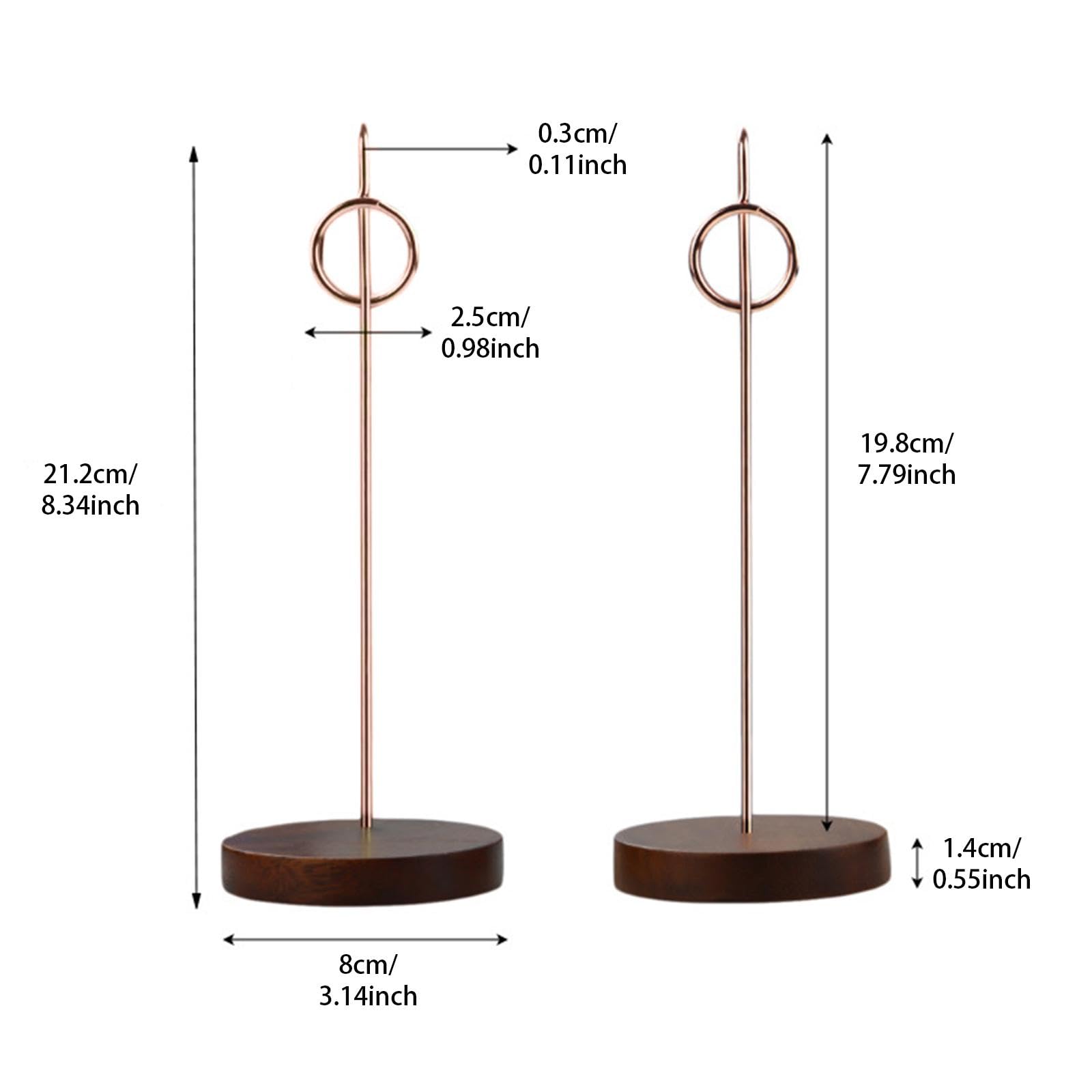 SM SunniMix Place Cards Holder Reserved Sign DIY Crafts Portable Antislip Cardholder Table Menu Holder for Photo Party Tabletop Reception, Rose Gold