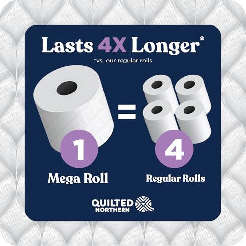 quilted northern ultra plush toilet paper 6 mega rolls  24 regular rolls 3x thicker 3 ply soft toilet tissue
