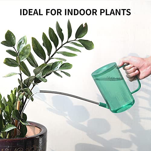 Watering Can Indoor Plants, Onedone Plant Watering Can 34 Oz, Long Spout Small Watering Can For House Plants Garden Potted Flowers With Spray Bottle, Squeeze Bottle Green #TOP1