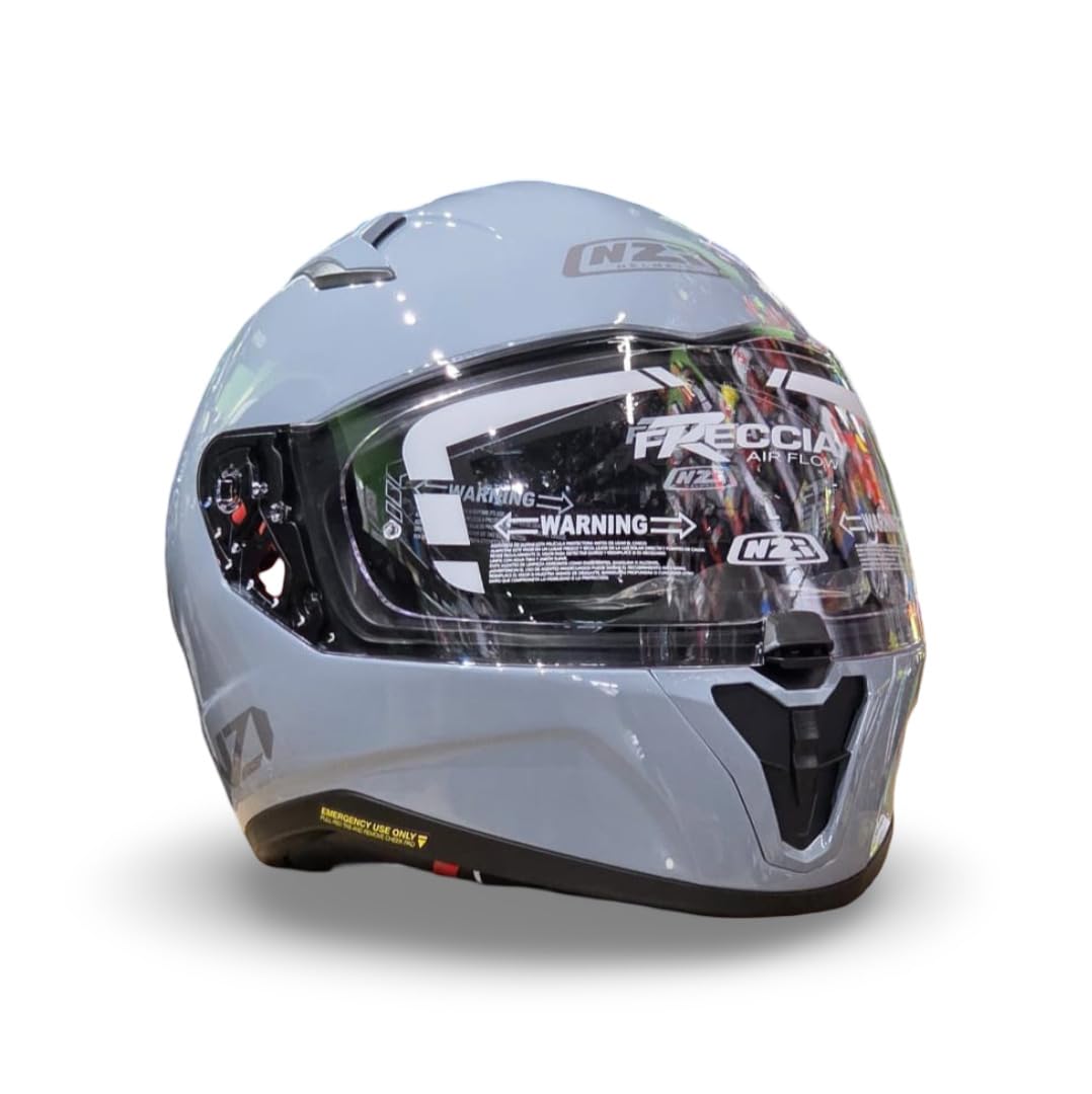 Casco Moto Integral NZI Freccia Nardo Grey Fibra de Vidrio + Visera Negra de Regalo Talla M