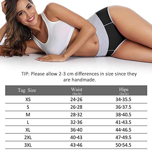 Image of wirarpa Women's Cotton Underwear High Waist Stretch Briefs Soft Underpants Ladies Full Coverage Panties 5 Pack