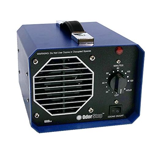 OdorStop OS600UV Professional Grade Travel Size/Mini Ozone Generator/UV Air Purifier Ionizer for Areas of 600 Square Feet+, For Deodorizing and Purifying Small Spaces Such as Hotel Rooms (600 sq ft + UV + Charcoal)