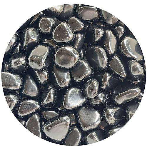 Image of GAF TREASURES 1 /2 LB Black Obsidian Tumbled Stones, Polished Black Obsidian Stone, Black Obsidian Healing Crystals (Black Obsidian)