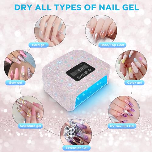 Aedavey NAIL DRYER Cordless Uv Nail Lamp, Rechargeable Uv Light For Gel Nails, Led Nail Lamp thumb #2