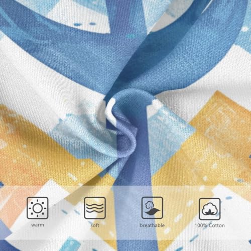 Watercolor Navy Blue Ocean Baby Boys Pure Cotton Kids Underwear Breathable Children Panties3