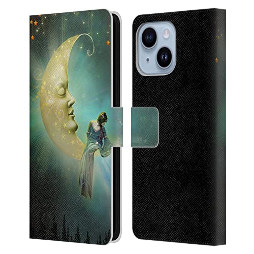 Étui portefeuille en cuir iPhone 14 Plus anti-rayure étoile