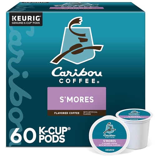 Image of Caribou S'mores Cabin Coffee, Single Serve Keurig K-Cup Pods, Medium Roast Coffee, 60 Count (6 Packs of 10)