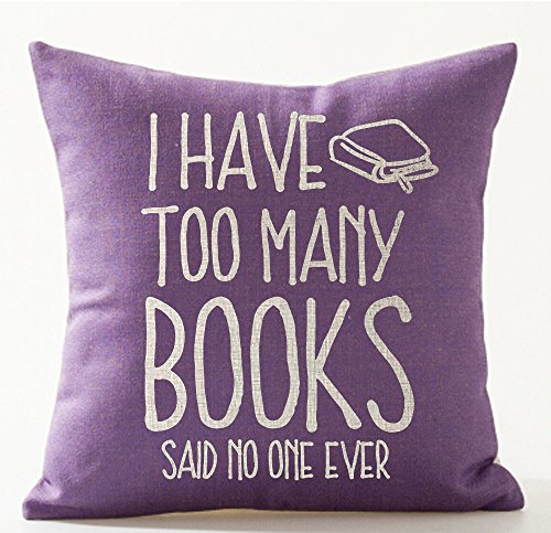 Image for I Have Too Many Books Decorative Throw Pillow Case 