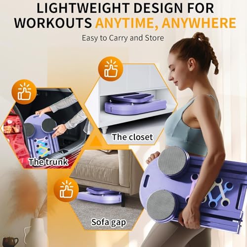 Pilates Reformer Machine - 6 in 1 pieghevole con fasce di resistenza e tavola addominale per palestra domestica