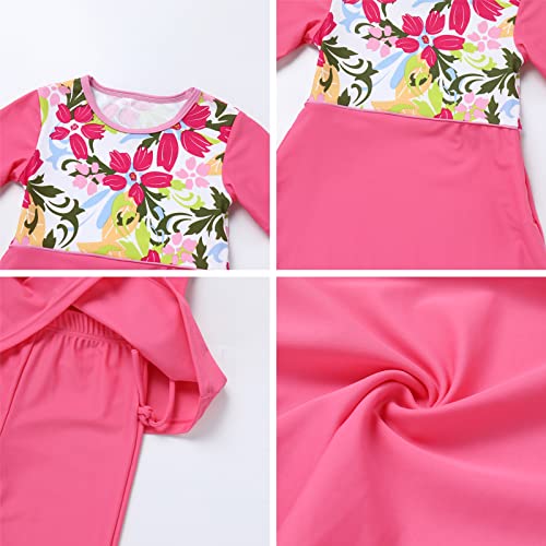 Islamic Swimsuit for Girls 2-Piece Full Cover Hijab Top Burkini Pants Modest Muslim Swimwear Beachwear Bathing Suit3