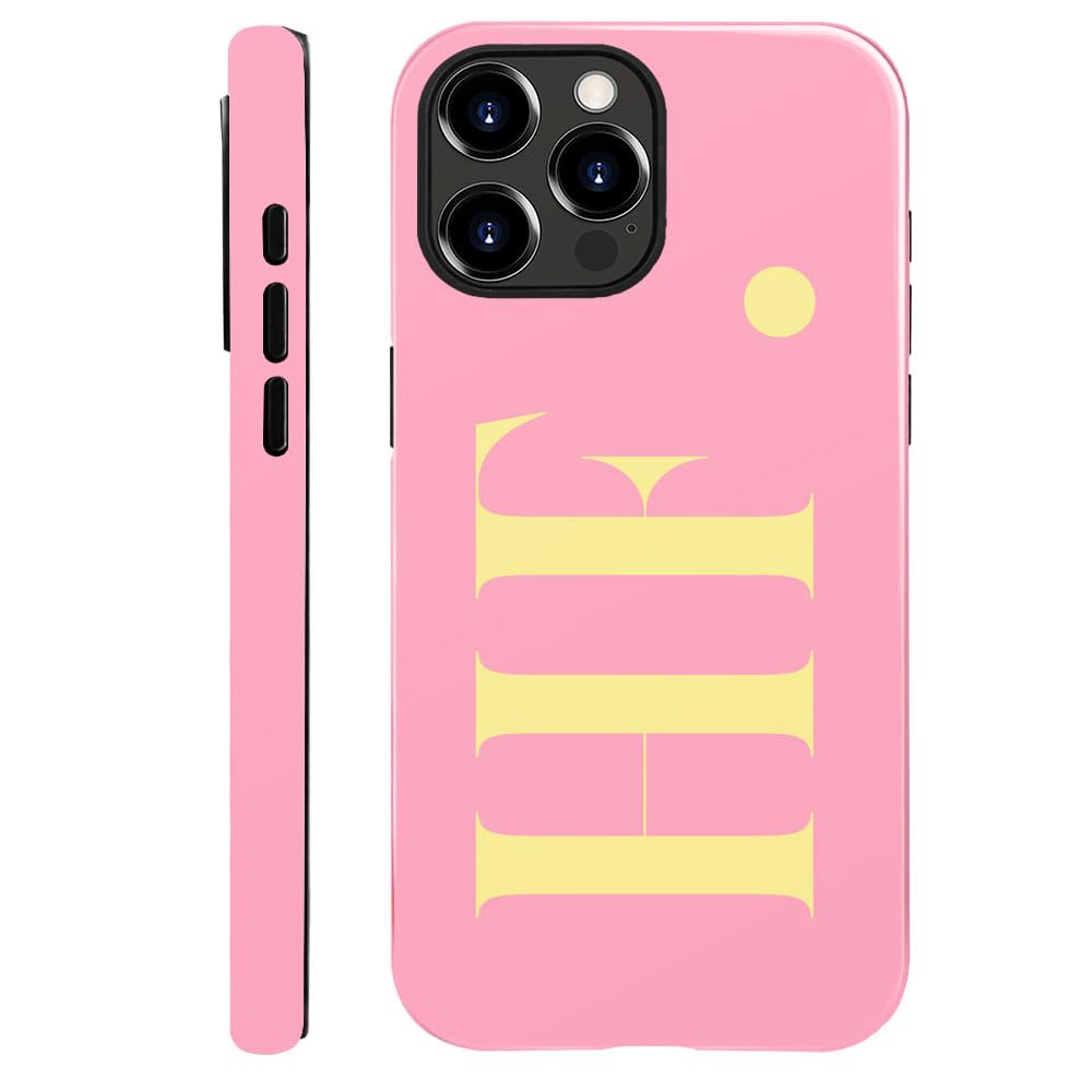 kiritfox Custom Personalized Name Design Case for iPhone 17 Pro Max 16 15 14 13 12 11 Pro Air Plus,Glossy Hybrid 2-Layer Hard Shell Shockproof Phone