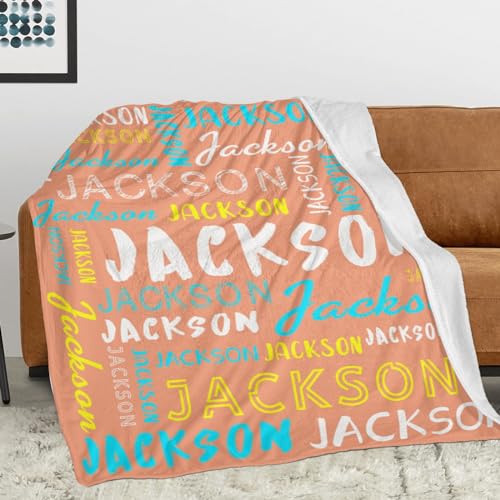 Personalized Name Blanket Customized Baby Blankets for Girls Boys Adults Monogrammed Blankets and Throws Christmas Birthday Mothers Fathers Valentines Day Gift