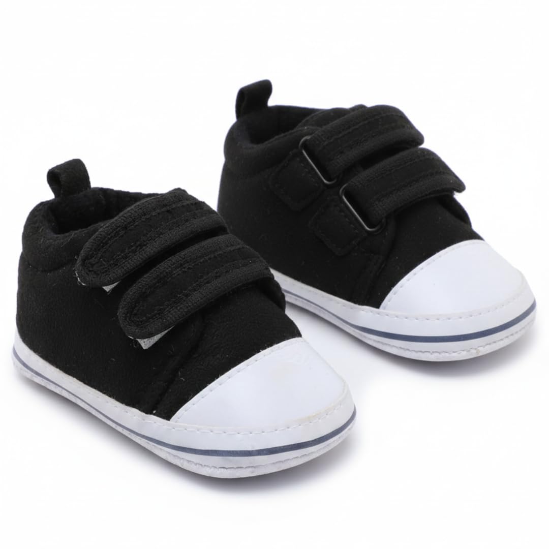 Comfortable Baby Boy Booties with Memory Foam & Double Hook & Loop Straps - Soft Sole, Lightweight Pre-Walker shoes for infants (9-12 Months)-image-16