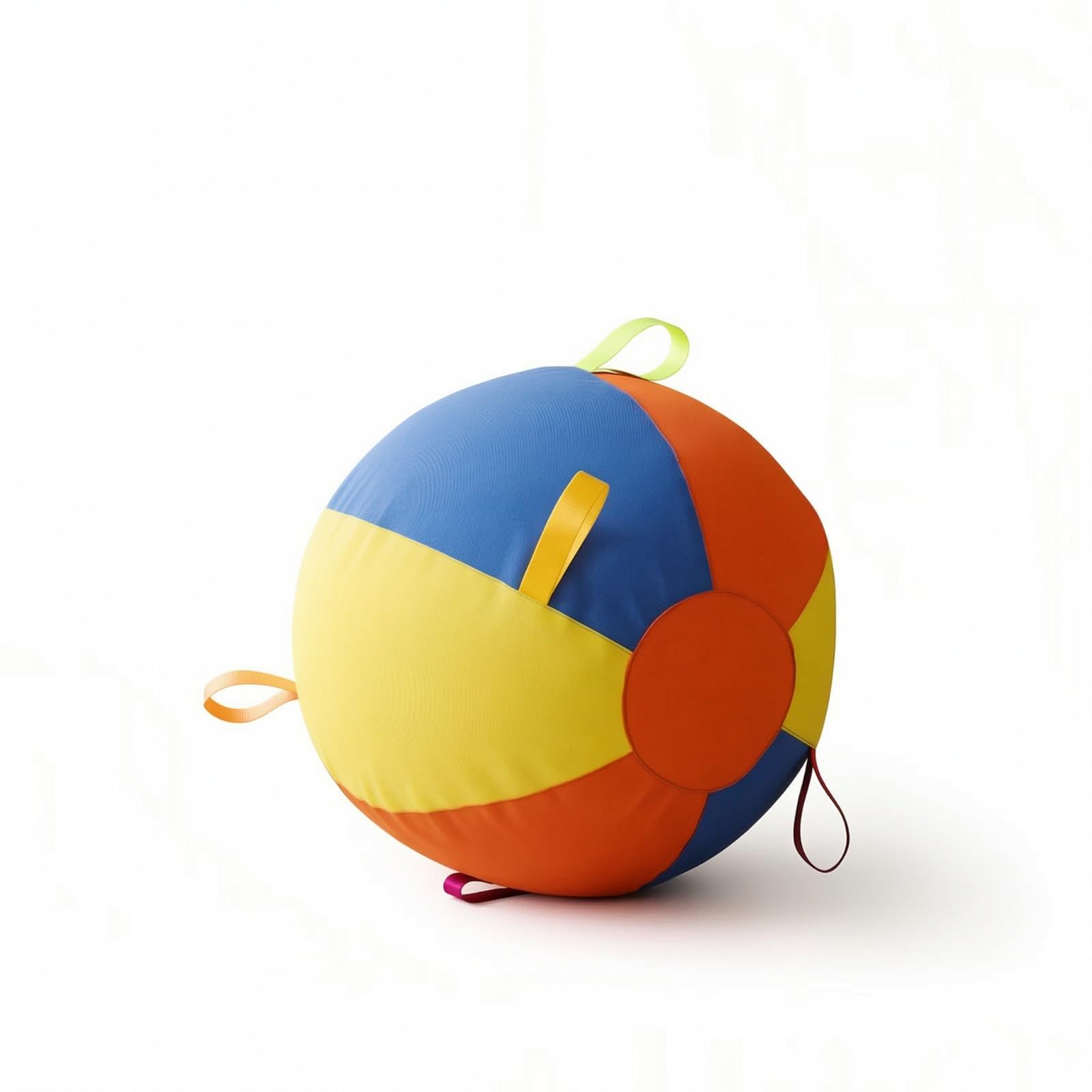 hundespielball mit schlaufen bunt hundeball mit griffschlaufen trainingsgeeignet hundespielzeug für Garten, Blau-Orange-Gelb Geblümt, Sehr Groß