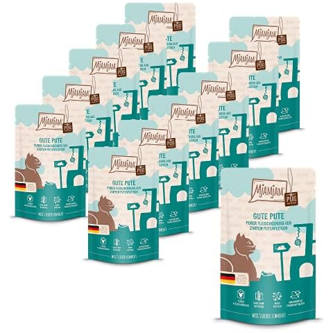 MjAMjAM - Premium Nassfutter für Katzen - Quetschie - purer Fleischgenuss - gute Pute pur Cover