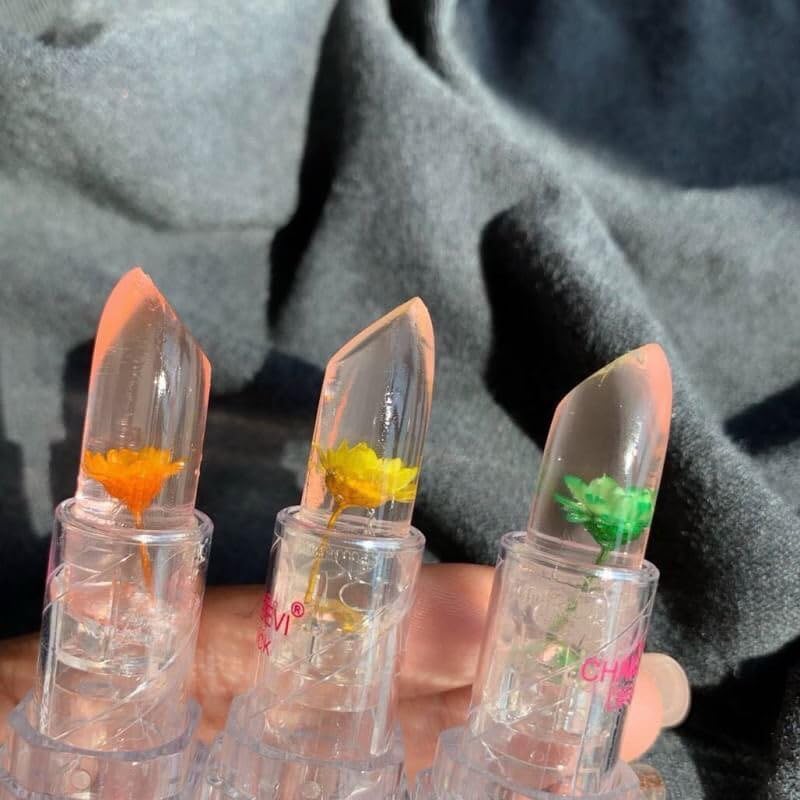 Image of Flower Transparent Lip Gloss Makeup Lipstick, Velvet Hydrated Moisturizing Long Lasting LipGloss Makeup Gift Sets for Girls and Women