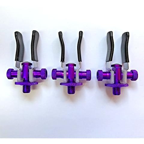 3 CARP FISHING PURPLE ALUMINIUM SPECIALIST ADJUSTABLE SUPER LITE BUTT ROD RESTS Cover