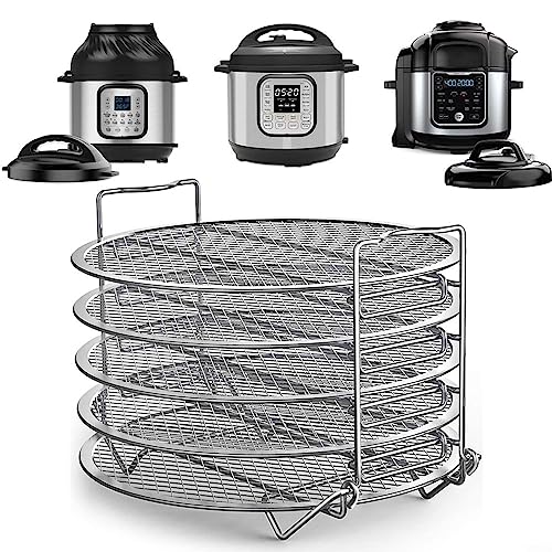 SPORTARC Dörrregal für Lebensmittel, 5-lagiges Luftfritteuse-Gestell, stapelbares Dörrregal aus Edelstahl für Obst, Gemüse, Kräuter und Fleisch – Bild 8