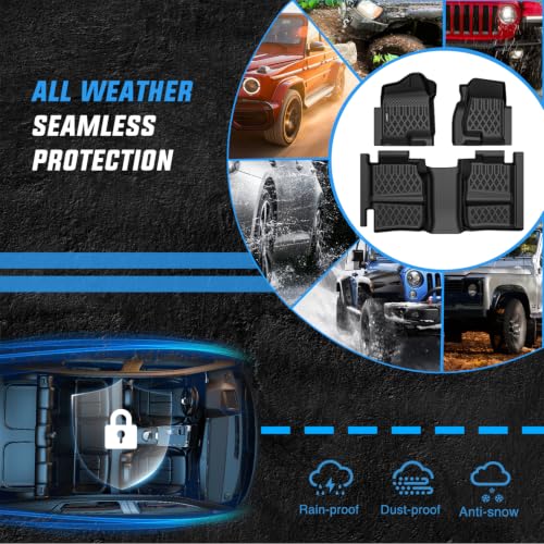 Image of Nilight TPE Floor Mats for Chevy Silverado GMC Sierra Extended Cab | Silverado GMC Sierra 1500 2500 3500 1999 2000 2001 2002 2003 2004 2005 2006 2007 (2007 Fit Classic Body Only)