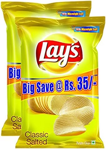 Big Bazaar Combo - Lay's Potato Chips Classic Salted, 95g (Pack of 2) Promo Pack
