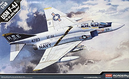 Academy Science Aviones Academia Kit De Plástico 1/48 USN F4J Vf84 Jolly Rogers # 12305