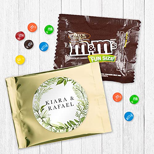 24ct Personalized M&M's Candy Wedding Favors Fun Size (24 Pack) -...