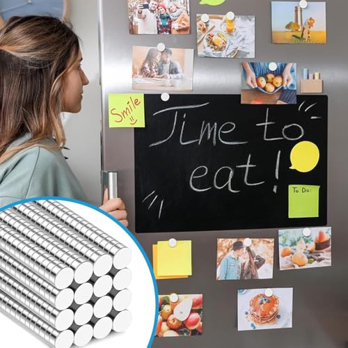400 Stück Magnete Stark 6x2mm, Magnete Extra Stark Klein Magneten Kühlschrank Starke Magnet Rund Mini Magneten für Magnettafel, Whiteboard, Pinnwand, Büro