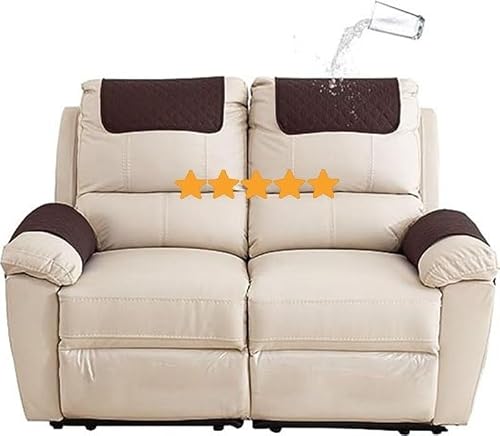 Iliemao Dark Curry Sofa Armrest Cover Headrest Cover Recliner Chair Arm Cover Sofa Headrest Slipcovers Nonslip Waterproof Armchair Cover For Recliner Leather Sofa Couch Protector Modern ( Color : Size : 2 S