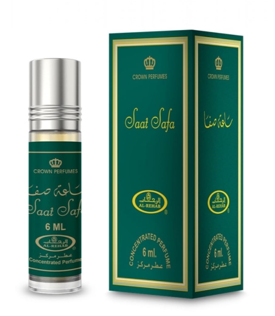 1x6ml Saat Safa Al Rehab Genuine Perfume Roll On Fragrance Alcohol Free Halal