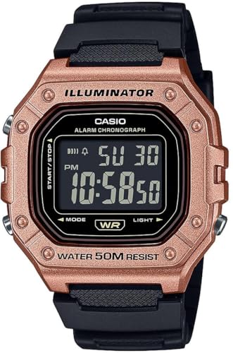 Casio W-218HM-5BVEF montre digitale homme avec bracelet en résine durable