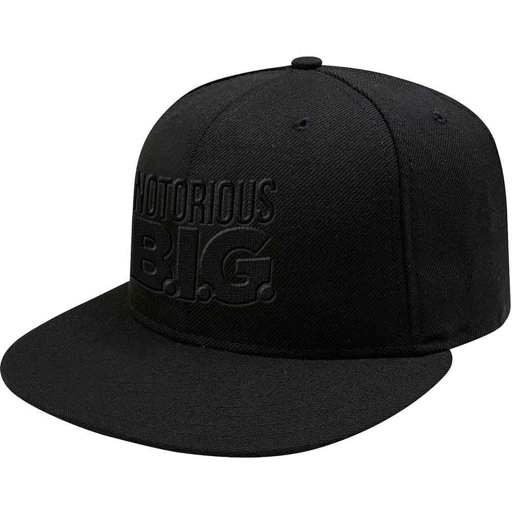 Biggie Smalls Baseball Cap Black on Black Logo Official Black Snapback