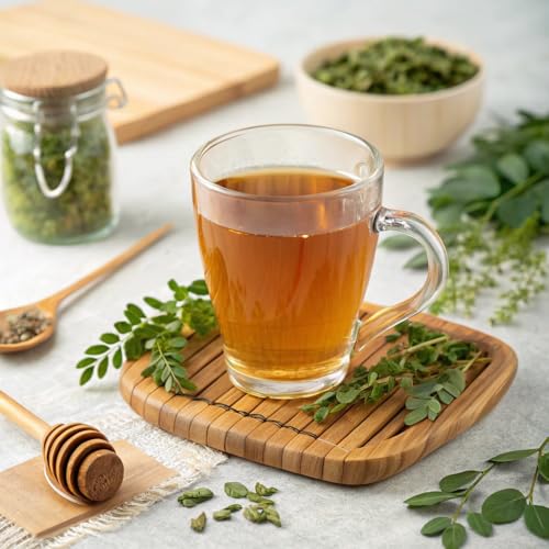 Image of FGO Organic Moringa Tea, 100 Count, Eco-Conscious Tea Bags, Resealable Bag, Caffeine Free, Packaging May Vary (Pack of 1)