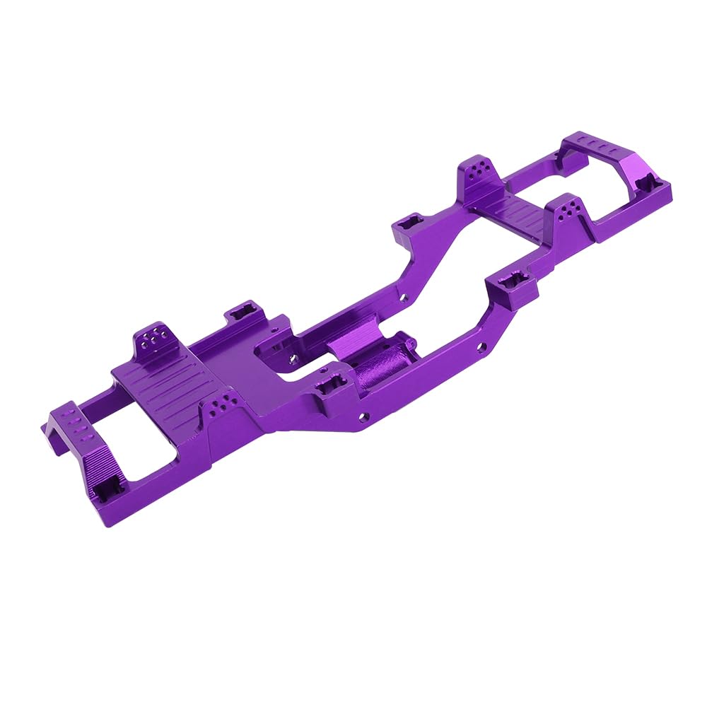 Pothyes Metal Alloy One-Body Chassis Rails Empty Frame for FMS 1/24 Power Wagon FCX24 RC Car Upgraded Modification Parts (Purple)