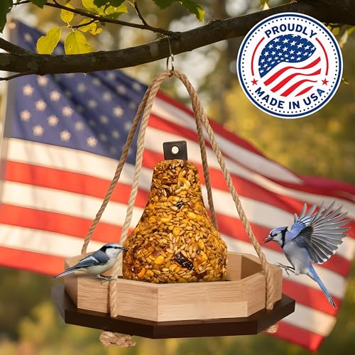 Hot Pepper Bird Seed Bell β Squirrel Proof Spicy Bird Seed Treat β Attracts Cardinals, Woodpeckers, Blue Jays, Chickadees & Songbirds β Long Lasting Hot Birdseed, All Natural, No Filler β USA Made - Image 5