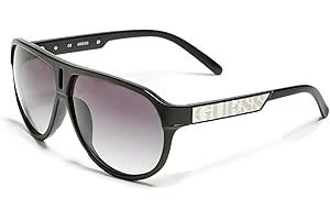 Guess Men's Acetate Round Aviator Sunglasses: Timeless Style and Durability