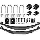 dreamdragon 6K Single Trailer Axle Suspension Kit with 5 Leaf Springs, U-Bolts & Hangers - 6,000lbs Capacity