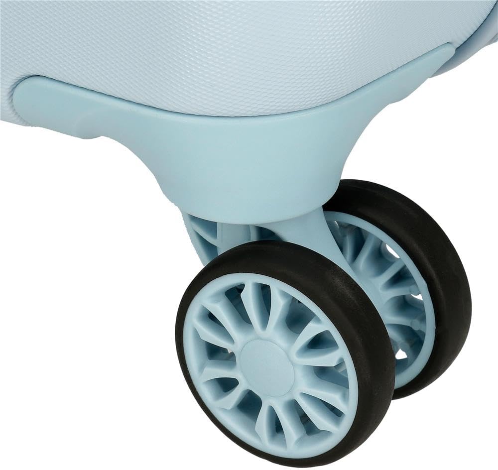 Joumma Bags Disney Happy Stitch Cabin Suitcase, Suitcase Set, Made of ABS, a Durable and Lightweight Material, Side Combination Lock, Blue, 33 x 50 x 20 cm, Suitcase