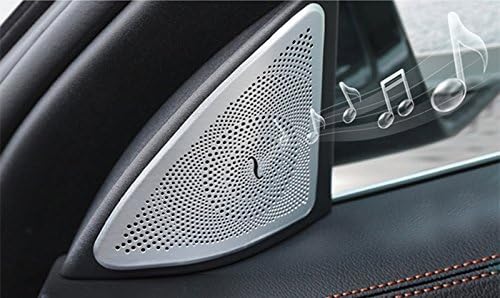 Interior Car Door Audio Speaker Frame Trim Cover 2pcs for Mercedes-Benz S Class W222 2014-2019
