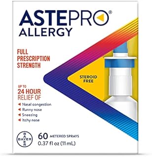 Astepro Allergy Nasal Spray, 24-Hour Allergy Relief, Steroid-Free Antihistamine, 60 Metered Sprays