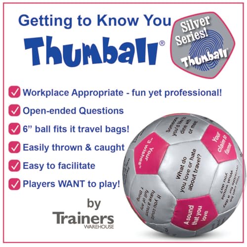 Image of Trainers Warehouse 6 inch Thumball Collection, 32 Prompts for Conversation, Team Building, Relationship and Training