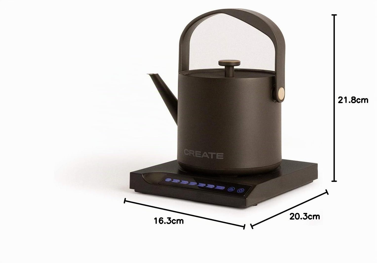 CREATE/HATTORI/Bollitore Kettle Nero/Bollitore per infusi/Design giapponese