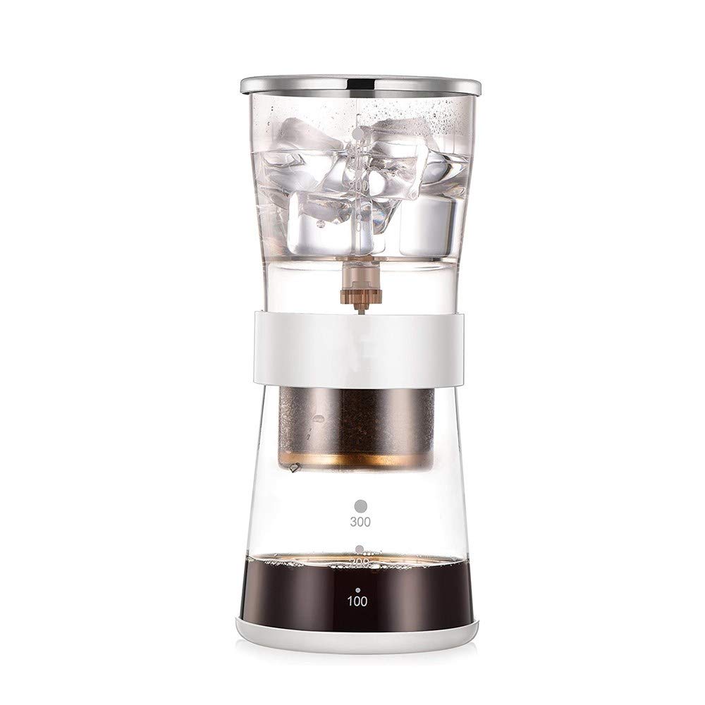 Cold Brew Coffee Dripper, FDA Approved Premium Quality Materials, Adjustable Ice Drip Dripper Glass Carafe Duth Coffee Maker, for Home Travel Office