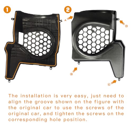 Image of Air Filter Box Compatible With 2009-2018 Ford Focus ST Accessories | Air Intake Cover Box Replacement Air Filters Box Grille Hood