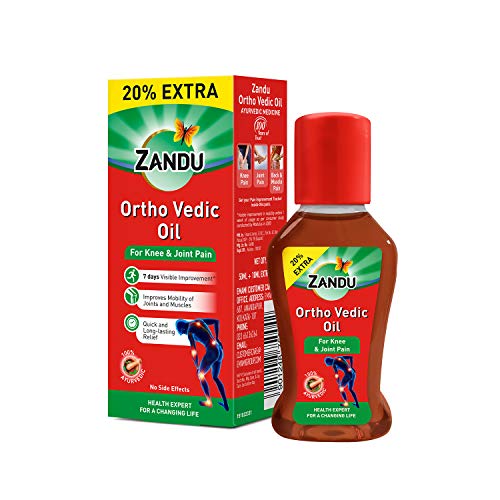 Zandu Ortho Vedic Oil | Ayurvedic Oil for Joint Pain, Muscle Pain, Osteoarthritis | Visible improvement in 7 days, 50ml Zandu Ortho Vedic Oil | Ayurvedic Oil for Joint Pain, Muscle Pain, Osteoarthritis | Visible improvement in 7 days, 50ml