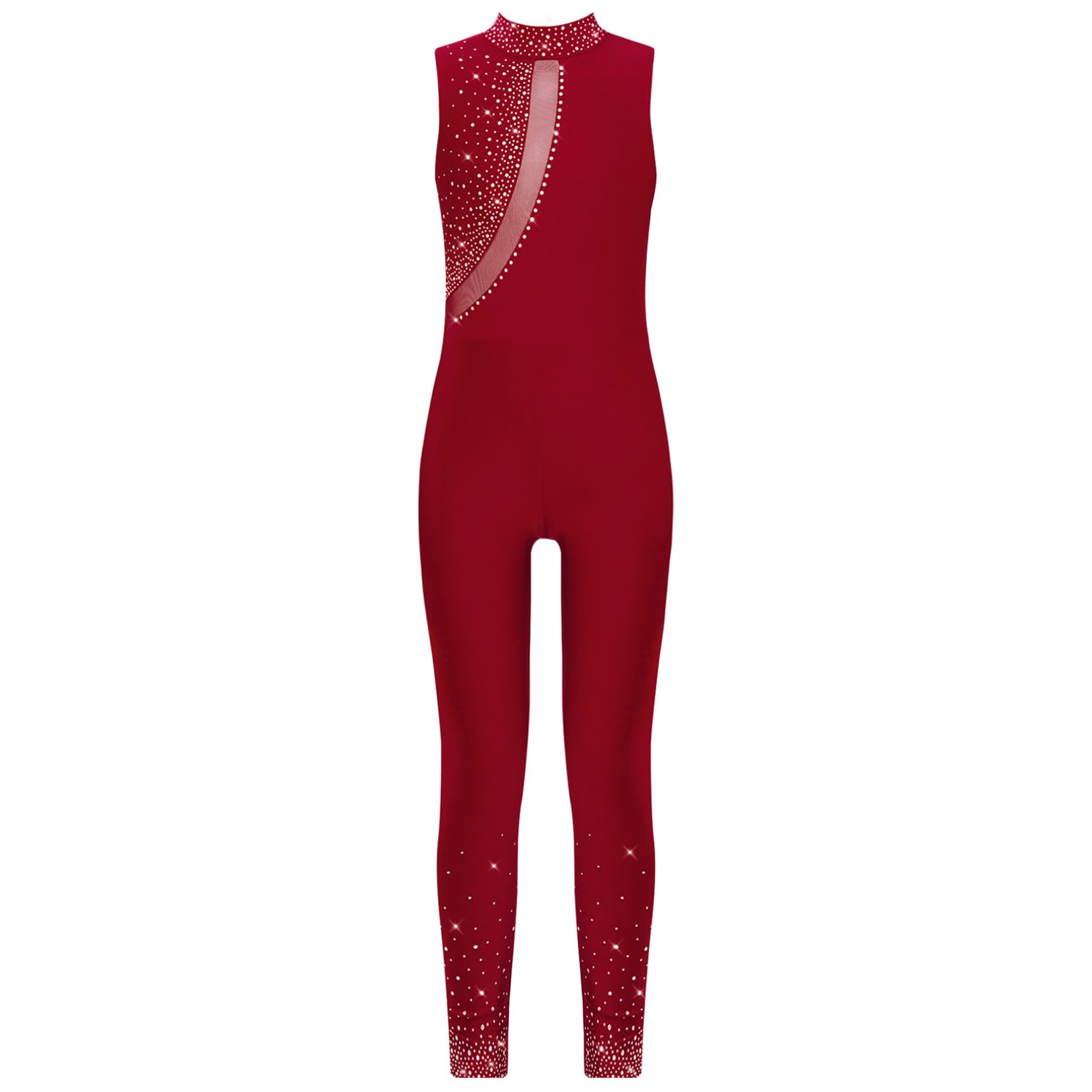 iiniim Tuta Intera da Ginnastica Artistica Bambina Body Danza Classica Ginnastica Artistica Body da Pattinaggio Artistico con Strass