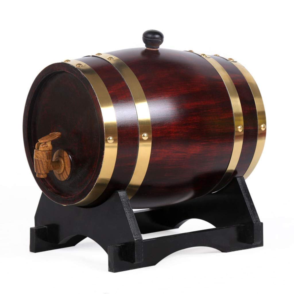 LIFENGFF Fût de Chêne 10L Tonneau de Vin en Chêne Vintage Armoire à Vin